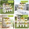 3-Tier Metal Flower Display Stand with 11 Buckets