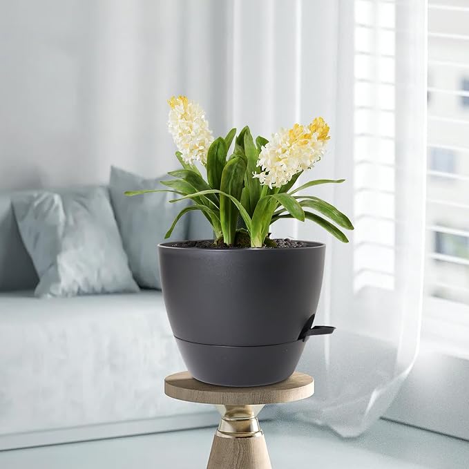 12-Inch Self-Watering Plant Pot with Deep Reservoir